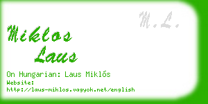 miklos laus business card